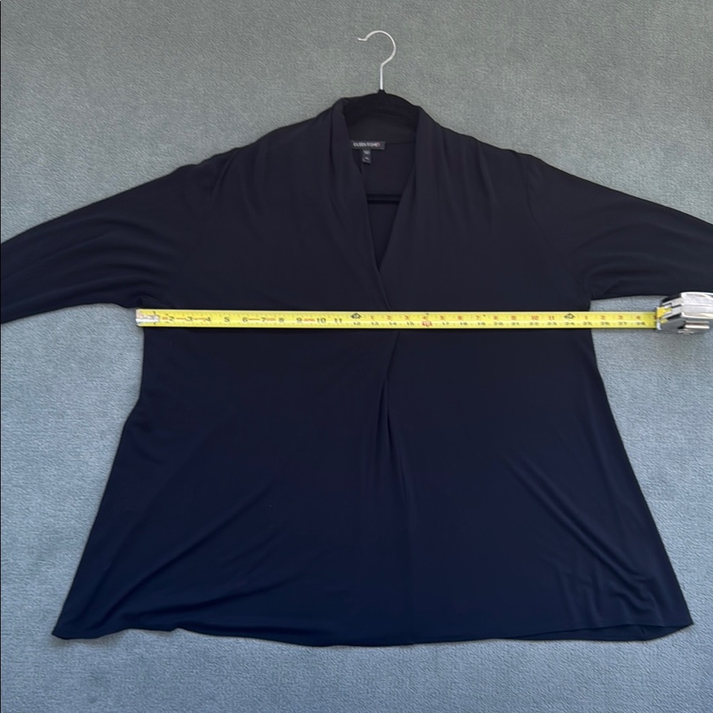 Eileen Fisher Black Silk Pullover Blouse - Picture 4 of 8